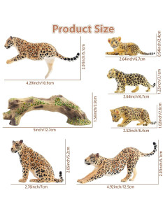 Juego de Figuras de Animales Jaguar TOYMANY 7PCS Realistas 2