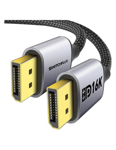 Cable DisplayPort 2.1 16K 1.83m SWITCHFLUX para Juegos