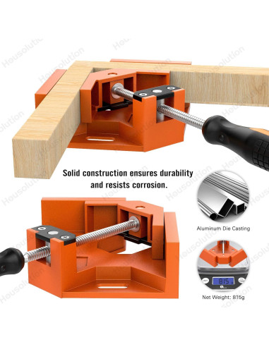 Abrazadera de Ángulo Recto Housolution 90 2 Paquete Naranja