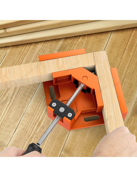 Abrazadera de Ángulo Recto Housolution 90 2 Paquete Naranja