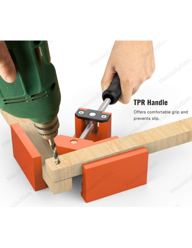 Abrazadera de Ángulo Recto Housolution 90 2 Paquete Naranja