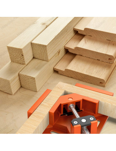 Abrazadera de Ángulo Recto Housolution 90 2 Paquete Naranja