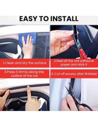 Tira de Sellado de Goma NAJIESUN 5m Doble Capa Aislante