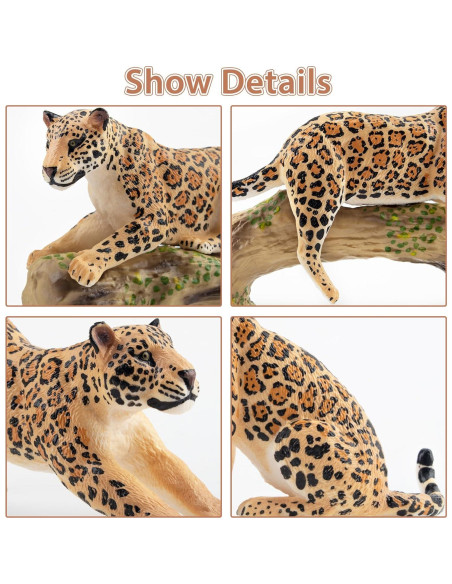 Juego de Figuras de Animales Jaguar TOYMANY 7PCS Realistas