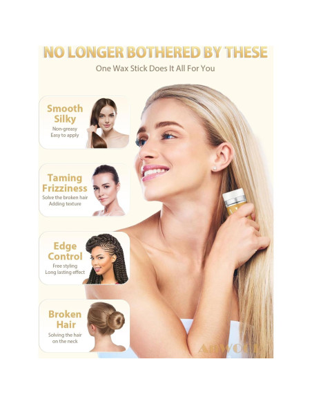 Kit de Estilo de Cabello AnWoor: Cera, Cepillo y Peine 4 Piezas