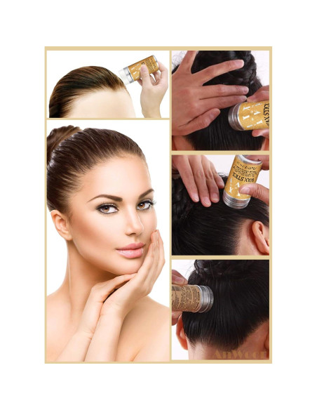 Kit de Estilo de Cabello AnWoor: Cera, Cepillo y Peine 4 Piezas