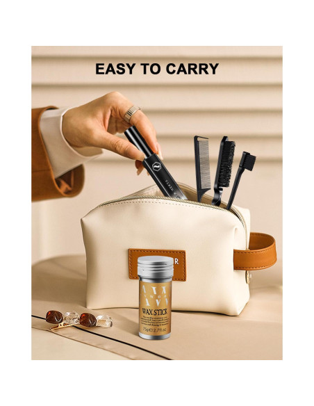 Kit de Estilo de Cabello AnWoor: Cera, Cepillo y Peine 4 Piezas