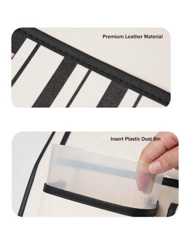 Organizador de Asiento Trasero YUNZLAN de Cuero Sintético Beige