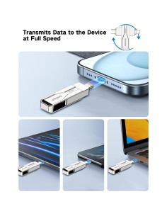 Unidad Flash USB 256GB SCICNCE para iPhone y iPad - Metal Plata 2