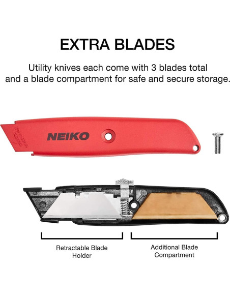Cuchillo Utilitario Retráctil NEIKO 00679A - Paquete de 2