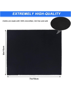 Paños de limpieza de microfibra CKANDAY 20 unidades 15x18cm negro 2