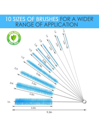 Kit de Cepillos Limpiadores YZAHGDS para Pajitas y Botellas