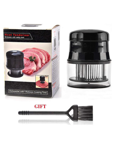 Ablandador de Carne TCCMEIR Acero Inoxidable 56 Agujas Negro