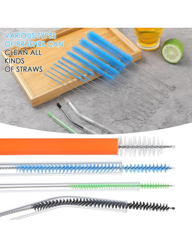 Kit de Cepillos Limpiadores YZAHGDS para Pajitas y Botellas