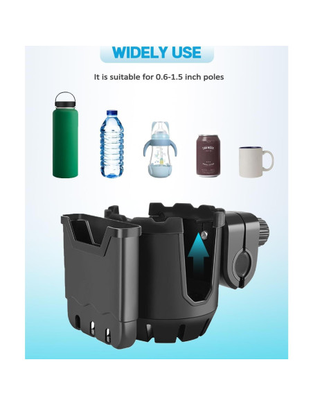 Soporte para Tazas y Teléfono Xislet 2 en 1 Negro