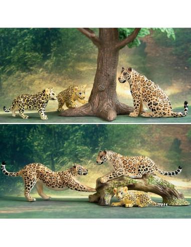 Juego de Figuras de Animales Jaguar TOYMANY 7PCS Realistas