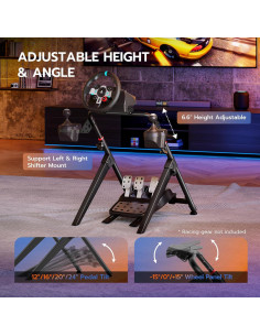 Soporte de Volante ARES WING para Simulador de Carreras Plegable 2