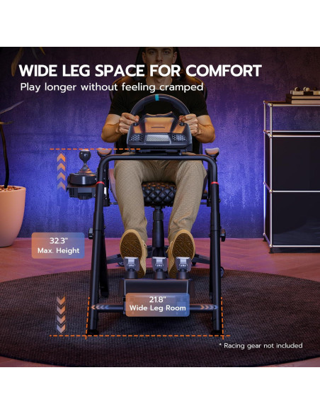 Soporte de Volante ARES WING para Simulador de Carreras Plegable