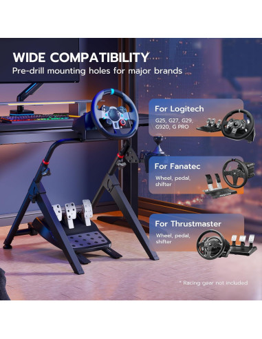 Soporte de Volante ARES WING para Simulador de Carreras Plegable
