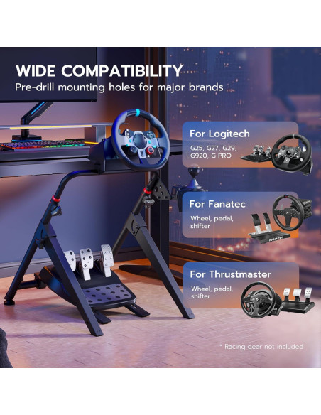 Soporte de Volante ARES WING para Simulador de Carreras Plegable