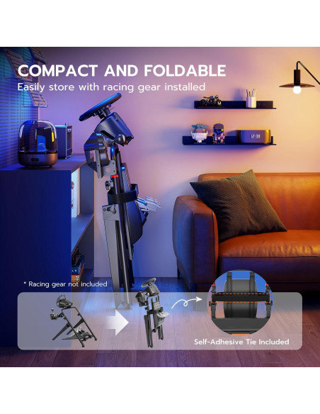 Soporte de Volante ARES WING para Simulador de Carreras Plegable