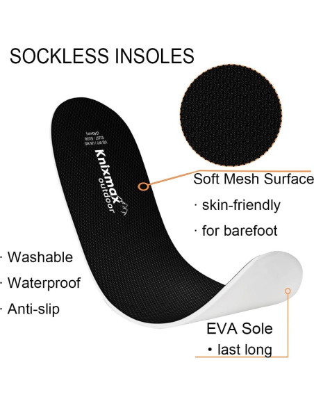 Plantillas Ultra-Finas para Crocs Knixmax - Tamaño 2 EU35