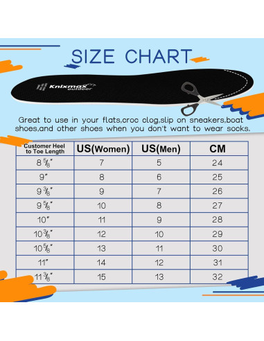 Plantillas Ultra-Finas para Crocs Knixmax - Tamaño 2 EU35