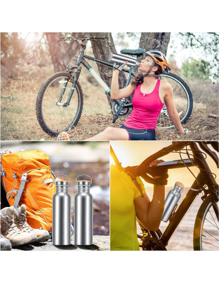 Botellas de Agua Acero Inoxidable CHENGU 4 Piezas 1000 ml Botellas de Agua Acero Inoxidable CHENGU 4 Piezas 1000 ml