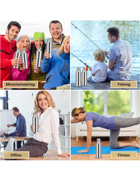 Botellas de Agua Acero Inoxidable CHENGU 4 Piezas 1000 ml Botellas de Agua Acero Inoxidable CHENGU 4 Piezas 1000 ml