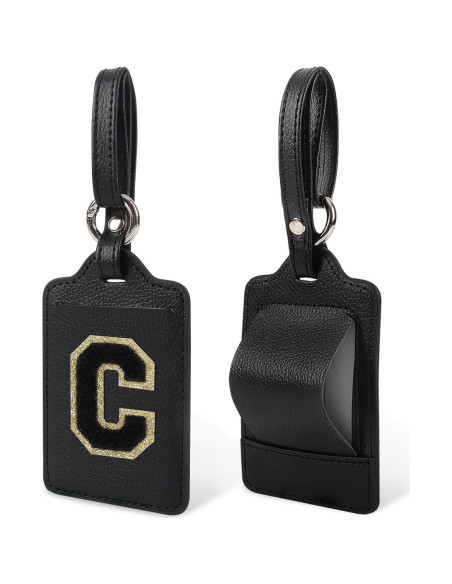 Etiqueta de Equipaje Inicial C Izuzta de Cuero PU con Privacidad