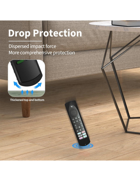 Funda de Silicona Antideslizante para Control Remoto Fire TV Stick 4K Max - DUOLAXMENG