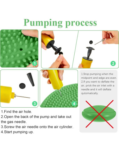 10 Cojines Inestables Amylove para Niños 34 cm Verde