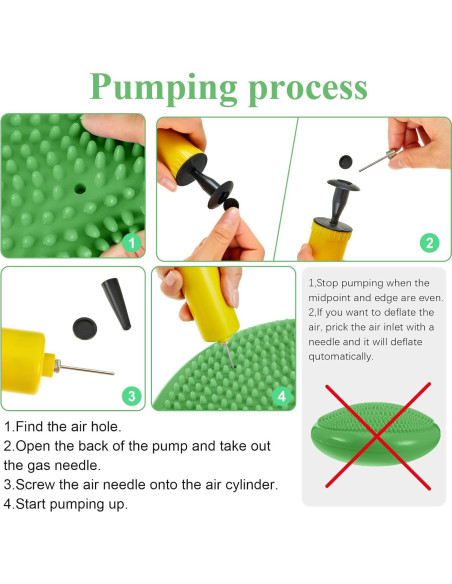 10 Cojines Inestables Amylove para Niños 34 cm Verde 10 Cojines Inestables Amylove para Niños 34 cm Verde