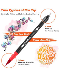 Marcadores Doble Punta Taotree 120 Colores 0.5mm 2