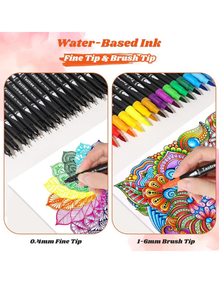 Marcadores Doble Punta Taotree 120 Colores 0.5mm