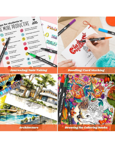 Marcadores Doble Punta Taotree 120 Colores 0.5mm