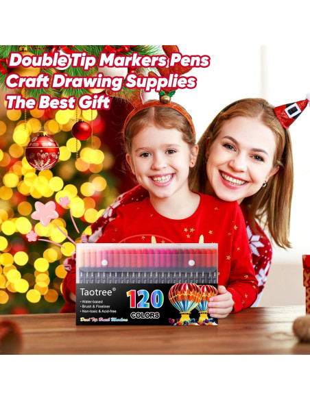 Marcadores Doble Punta Taotree 120 Colores 0.5mm