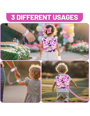 Arnés Antipérdida para Niños MTOMUYA Rosa Ajustable 1-5 Años