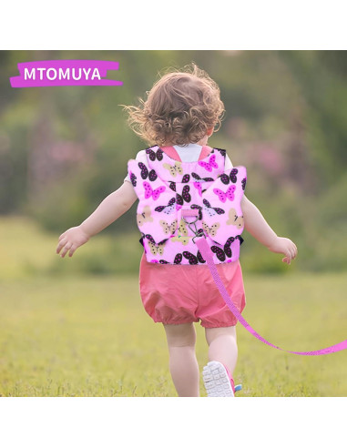 Arnés Antipérdida para Niños MTOMUYA Rosa Ajustable 1-5 Años