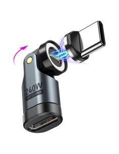 Adaptador Magnético USB C 240W VAFOTON 90 Grados
