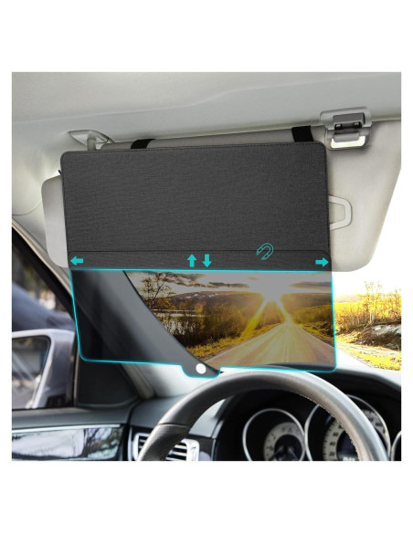 Extensor de Visera Solar NAZZO Negro, Anti-Deslumbrante, Universal