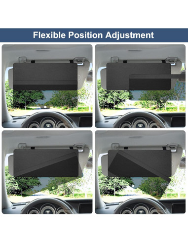 Extensor de Visera Solar NAZZO Negro, Anti-Deslumbrante, Universal