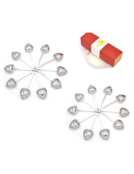 20PCS Infusores de Té HSKOTEA de Acero Inoxidable
