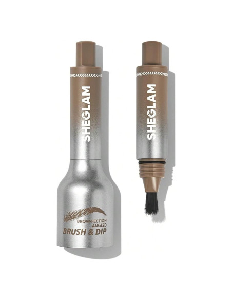 Pincel Angulado y Lápiz de Cejas SHEGLAM Ash 9.19 cm Pincel Angulado y Lápiz de Cejas SHEGLAM Ash 9.19 cm