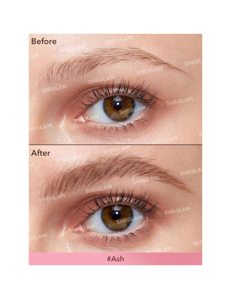 Pincel Angulado y Lápiz de Cejas SHEGLAM Ash 9.19 cm Pincel Angulado y Lápiz de Cejas SHEGLAM Ash 9.19 cm