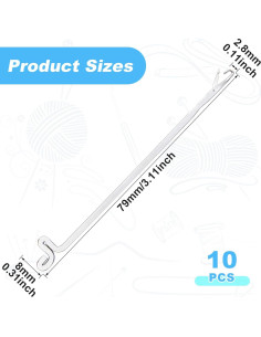 PAGOW 10 Pcs Ganchos de Cierre de Acero Inoxidable para Tejido 2