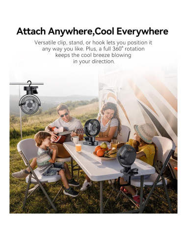 Ventilador Portátil Recargable Dainlin C6 PLUS 10000mAh Oscilante