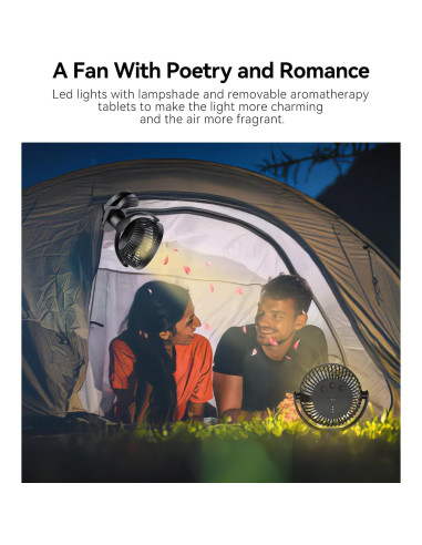 Ventilador Portátil Recargable Dainlin C6 PLUS 10000mAh Oscilante