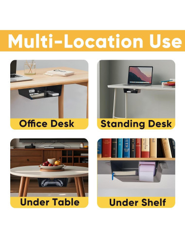 Organizador de Cajones para Escritorio OrgaFocus - Paquete de 2, Negro