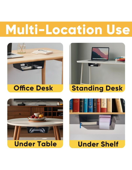 Organizador de Cajones para Escritorio OrgaFocus - Paquete de 2, Negro Organizador de Cajones para Escritorio OrgaFocus - Paquete de 2, Negro